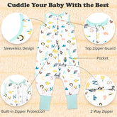 Toddler Sleep Sack for 3T-4T, Baby Wearable Blanket, Toddler Baby Sleep Sack with Feet, Sleeveless Breathable Sleep Sacks for Baby Girls