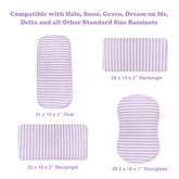 Bassinet sheet, 5 pack, Pink