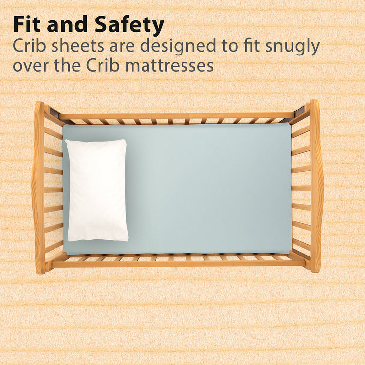 Pack and Play Fitted Sheet, Portable Pack N Plays Mini Crib Sheets, 2 Pack Play Sheets, 100% Jersey Cotton Playard Sheets