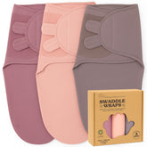 Baby Swaddle Blanket Boy Girl, 100% Organic Cotton, 3 Pack Large Size Newborn Swaddles 0-3 Month, Infant Adjustable Swaddling Sleep Sack