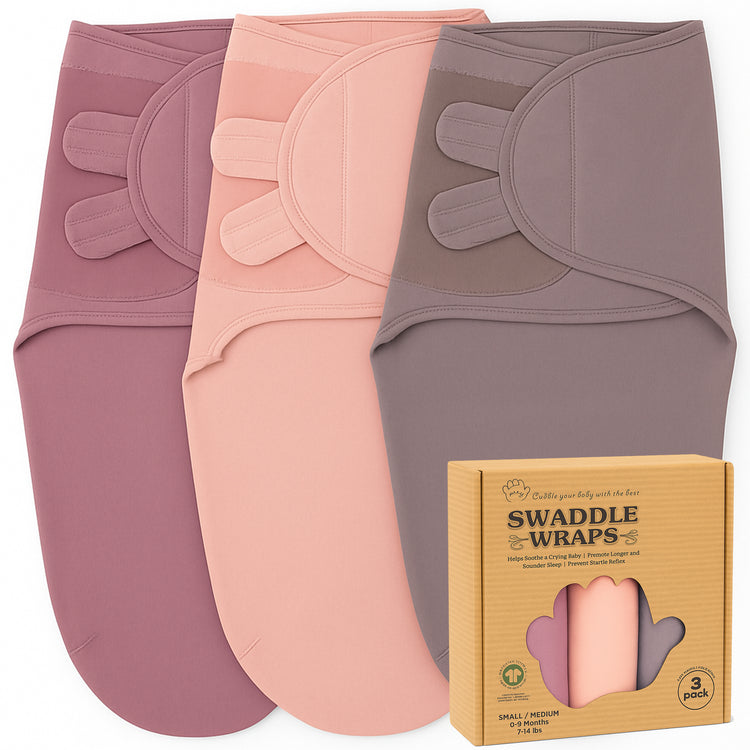 Baby Swaddle Blanket Boy Girl, 100% Organic Cotton, 3 Pack Large Size Newborn Swaddles 0-3 Month, Infant Adjustable Swaddling Sleep Sack