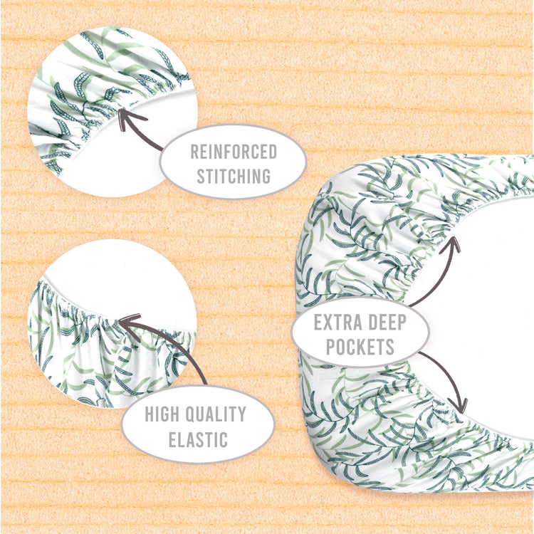 3 Pack Bedside Sleeper Bassinet Fitted Sheets, Organic Cotton, 33x20x4 Inches, Compatible with Pads Size Between 17-21 in Width, 29-33 in Length, and 1.5-4 in Thick