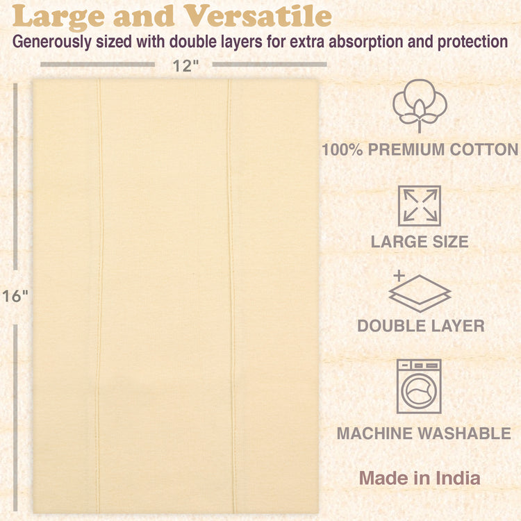 Baby Burp Cloths for Boys and Girls - 7 Pack Large 100% Cotton Double Layered Extra Absorbent Burp Rags, Pastle