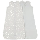 Bublo Baby Wearable Blanket, Cotton Sleep Sacks for 3-6 Months, 2 Pack Unisex Sleeping Bag Sack, Small Size, 2-Way Zipper, 0.5 Tog Breathable Cotton