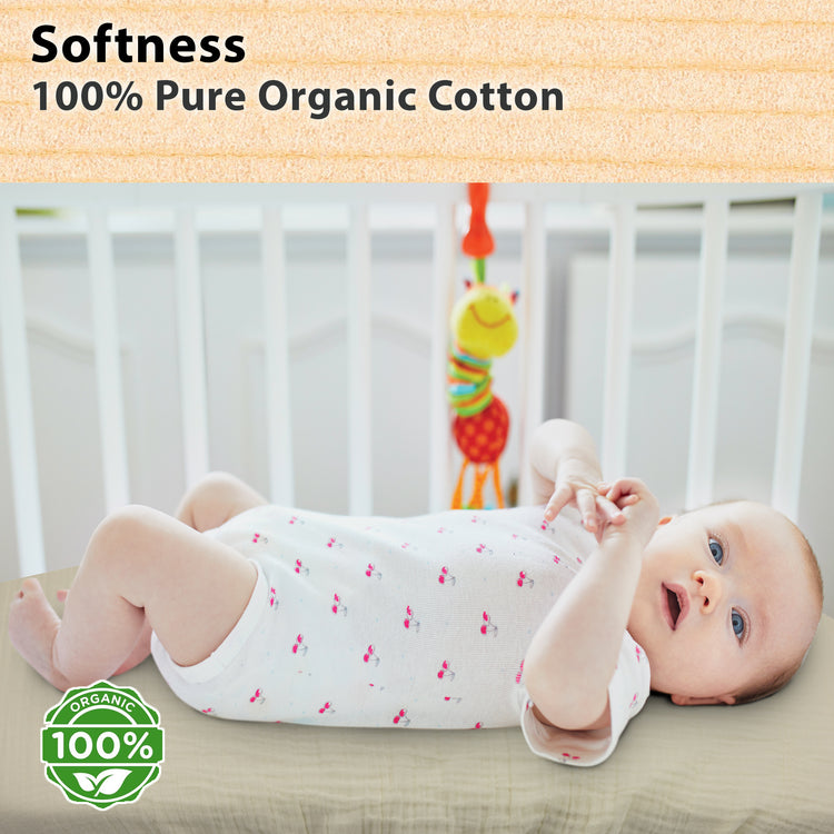 Bublo Baby Muslin Bassinet Sheet Set for Boy & Girl – 3 Pack Organic Cotton Universal Fitted Sheets (32×16×4 / 33×20×4 in)