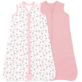 Baby Baby Wearable Blanket, Cotton Sleep Sacks for 6-12 Months, 2 Pack Unisex Sleeping Bag Sack, Medium Size, 2-Way Zipper, 0.5 Tog Breathable Cotton