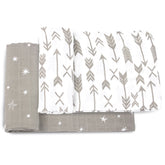 Bublo Baby Muslin Swaddle Blanket, Soft Silky Breathable Receiving Blanket for Boy & Girl, 47x47 Inches, 100% Cotton, Grey