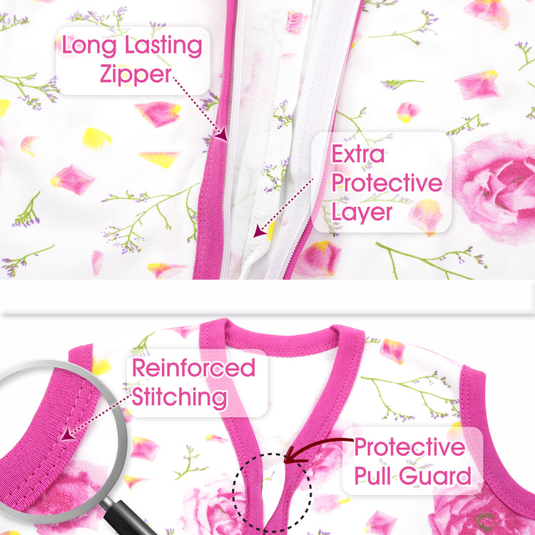 Baby Wearable Blanket, Cotton Sleep Sacks for 3-6 Months, One Pack Unisex Sleeping Bag Sack, Small Size, 2-Way Zipper, 0.5 Tog Breathable Cotton