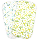 Bublo Baby Bassinet Sheet Set for Boy and Girl, 3 Pack, Universal Fitted for Oval, Hourglass & Rectangle Bassinet Mattress, Fitted Sheets Size 32 x 16 x 4 Inches, Green