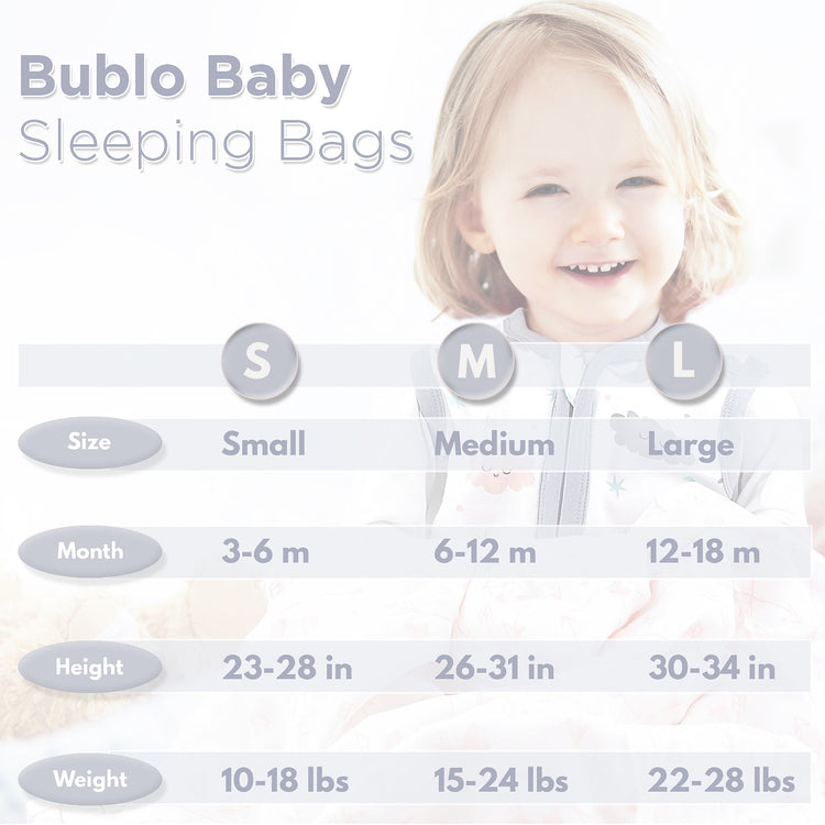 Bublo Baby Baby Wearable Blanket, Cotton Sleep Sacks for 6-12 Months, 2 Pack Girls Sleeping Bag Sack, 2-Way Zipper, 0.5 Tog Breathable Cotton, Pink