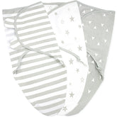 Bublo Baby Swaddle Blanket Boy Girl, 3 Pack Large Size Newborn Swaddles Small (0-3 Months), Infant Adjustable Swaddling Sleep, Grey