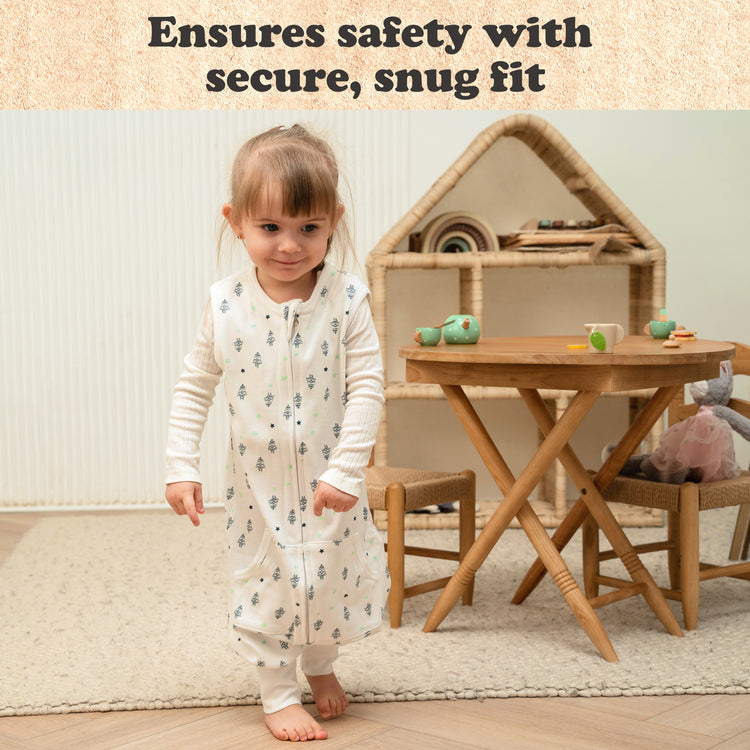 Baby Sleep Sack, 0.5 TOG Sleep Sack Baby Wearable Blanket, Toddler Baby Sleep Sack with Feet, Sleeveless Breathable Sleep Sacks for Baby Girls