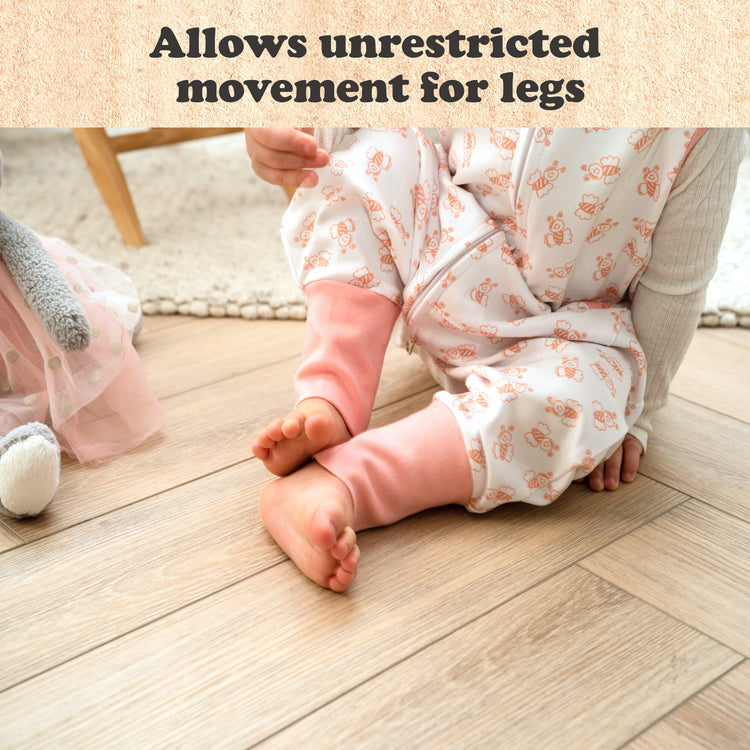 Baby Sleep Sack, 0.5 TOG Sleep Sack Baby Wearable Blanket, Toddler Baby Sleep Sack with Feet, Sleeveless Breathable Sleep Sacks for Baby Girls