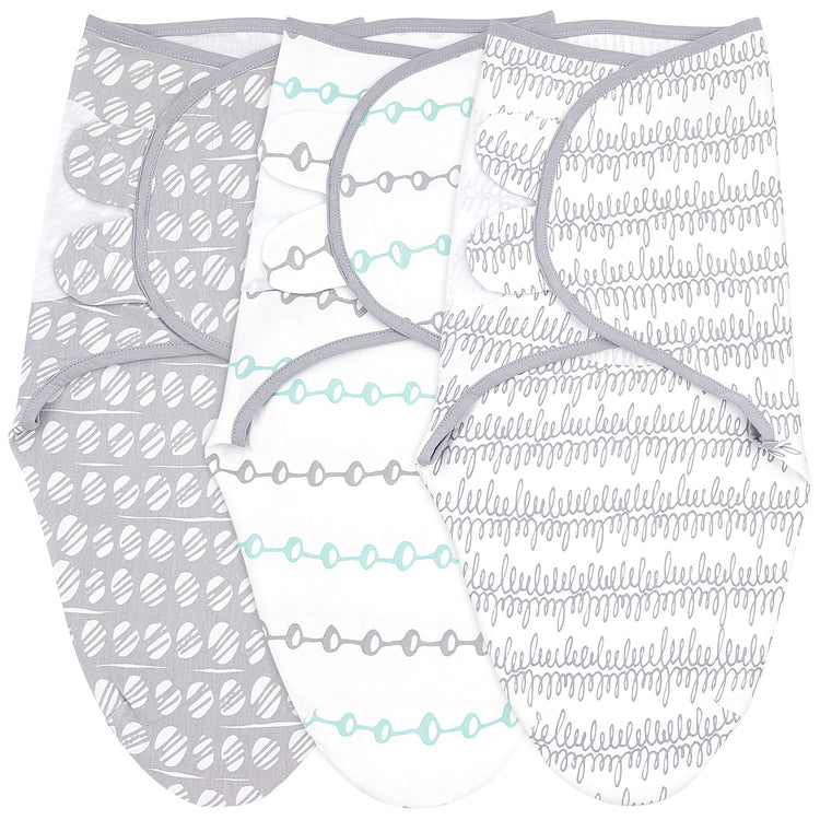 Bublo Baby Swaddle Blanket Boy Girl, 3 Pack Large Size Newborn Swaddles 0-3 Month, Infant Zipper Swaddling Sleep Sack