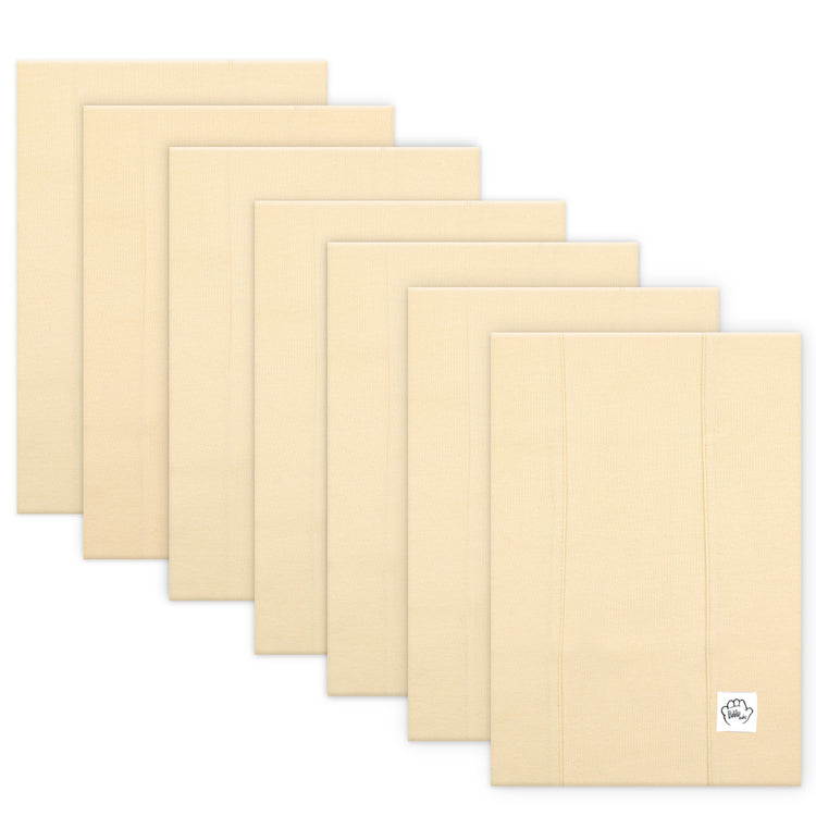 Baby Burp Cloths for Boys and Girls - 7 Pack Large 100% Cotton Double Layered Extra Absorbent Burp Rags, Pastle