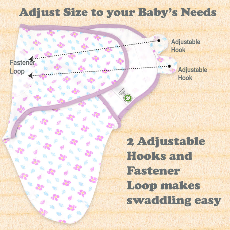 Bublo Baby Organic Cotton Swaddle for Newborns (0–3 Months) – Soft Velcro Swaddle Sack for Baby Boys & Girls