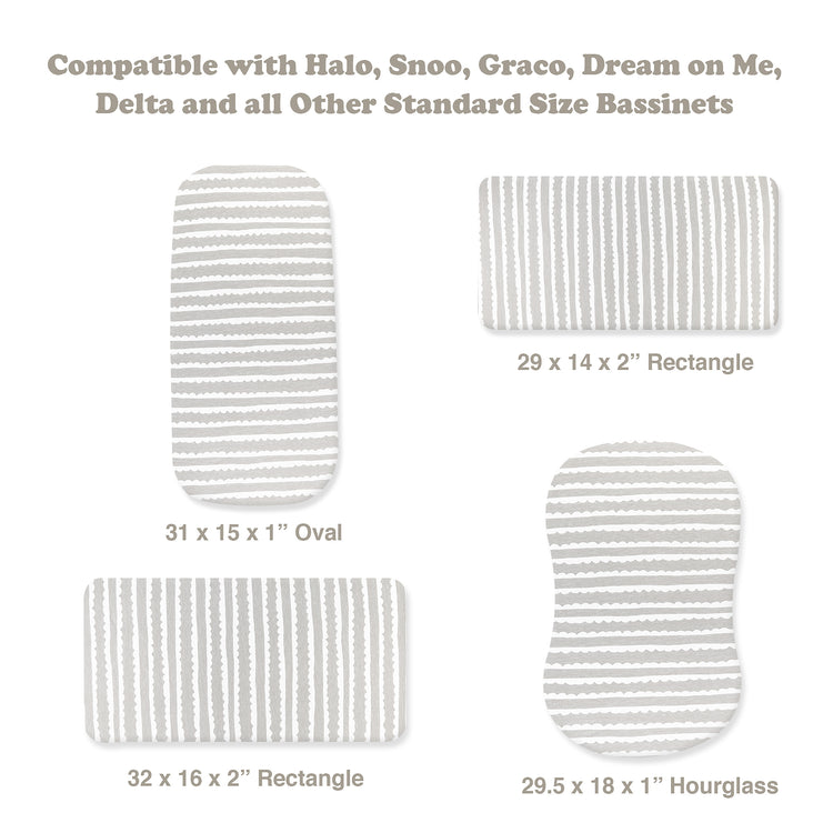 Bassinet sheet , 5 pack grey