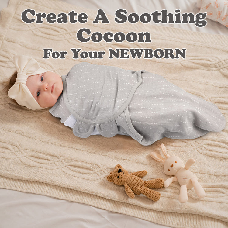 Bublo Baby Organic Cotton Swaddle for Newborns (0–3 Months) – Soft Velcro Swaddle Sack for Baby Boys & Girls