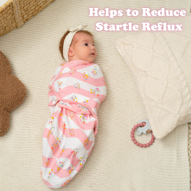 Bublo Baby Swaddle Blanket Boy Girl, 3 Pack Large Size Newborn Swaddles 0-3 Month, Infant Zipper Swaddling Sleep Sack, Pink