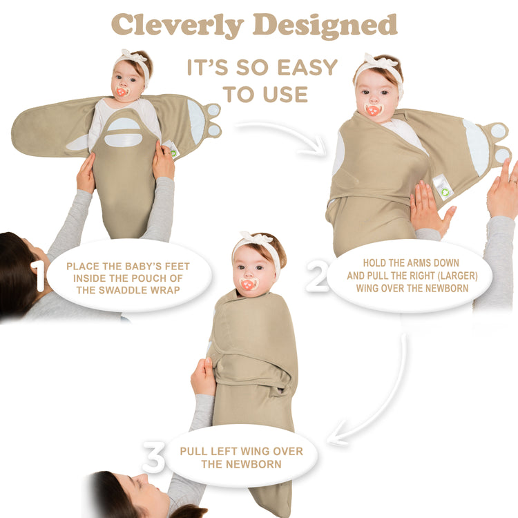 Baby Swaddle,3-Pack Newborn Babies Swaddle Sleep Sack, Infant Sleeping Sack, Easy Adjustable Baby Swaddle Blanket Wrap for Boy Girl