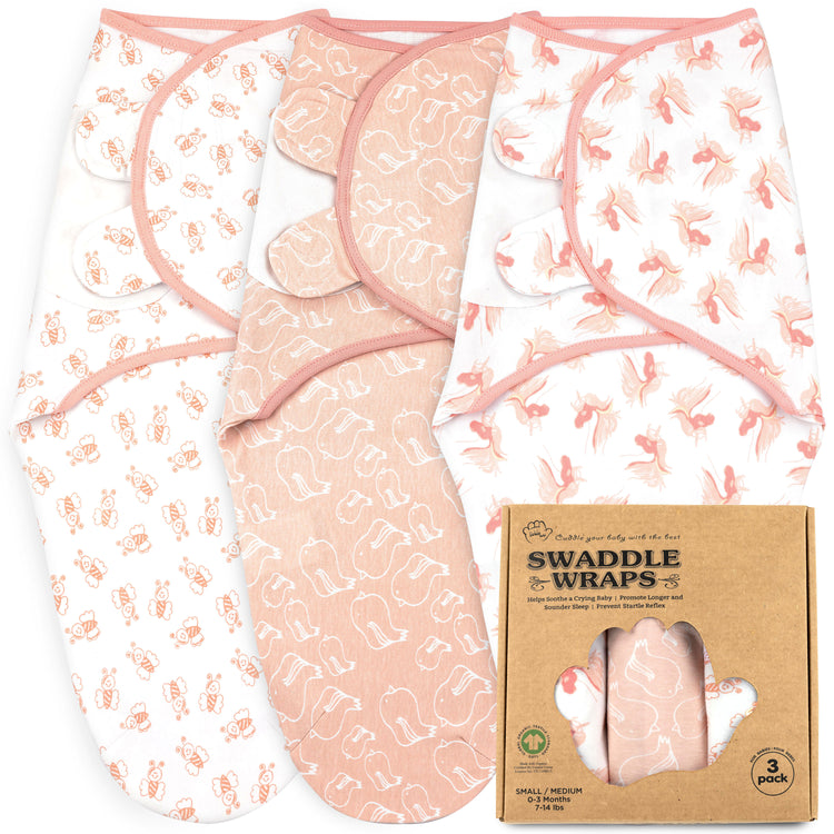 Bublo Baby Organic Cotton Swaddle for Newborns (0–3 Months) – Soft Velcro Swaddle Sack for Baby Boys & Girls