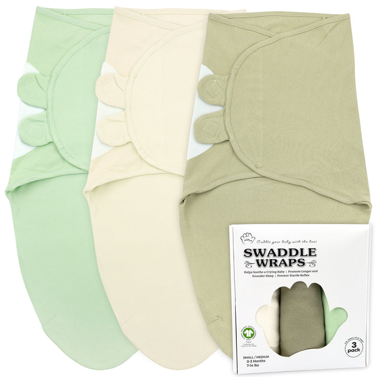 Baby Swaddle Blanket Wrap, 3-Pack Organic Newborn Swaddle Sack, Baby Swaddles 0-3 Months, Swaddles for Newborns, Baby Sleep Sack, Baby Swaddle Blanket Wrap