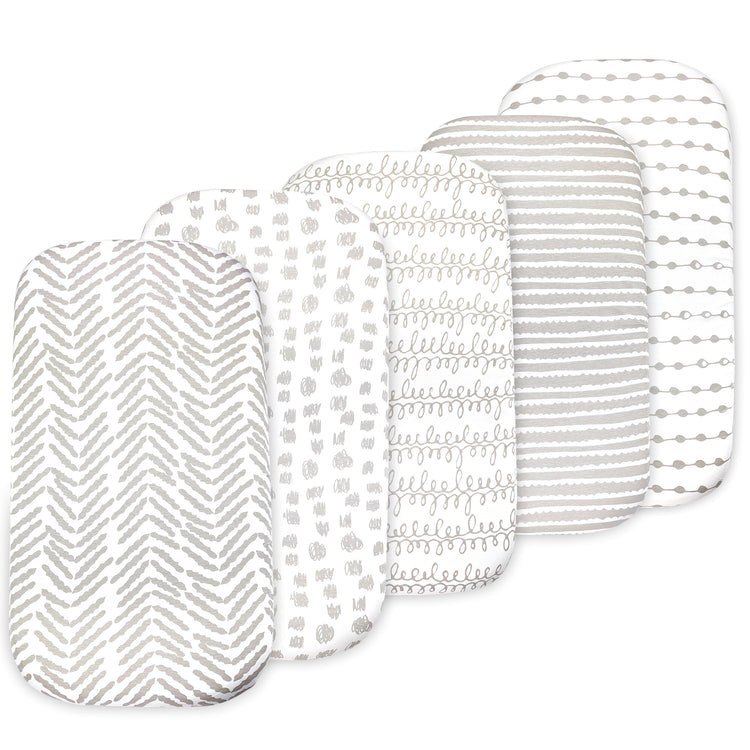 Bassinet sheet , 5 pack grey