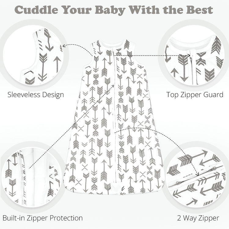 Baby Wearable Blanket 2.5 TOG, Cotton Sleep Sacks for 12-18 Months, 1 Pack Unisex Sleeping Bag Sack, Small Size, 2-Way Zipper Swaddle Transition Sleep Sack