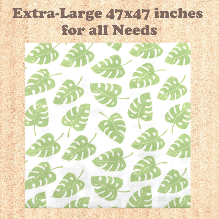 Muslin Swaddle Blankets for Newborn, 3 Pack Receiving Blanket, Muslin Blanket Swaddles Wrap for Boys Girls, Baby Essentials, 47x47 Inches Large Size, 100% Cotton