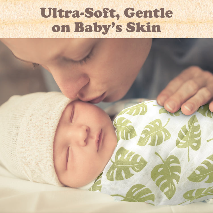 Muslin Swaddle Blankets for Newborn, 3 Pack Receiving Blanket, Muslin Blanket Swaddles Wrap for Boys Girls, Baby Essentials, 47x47 Inches Large Size, 100% Cotton