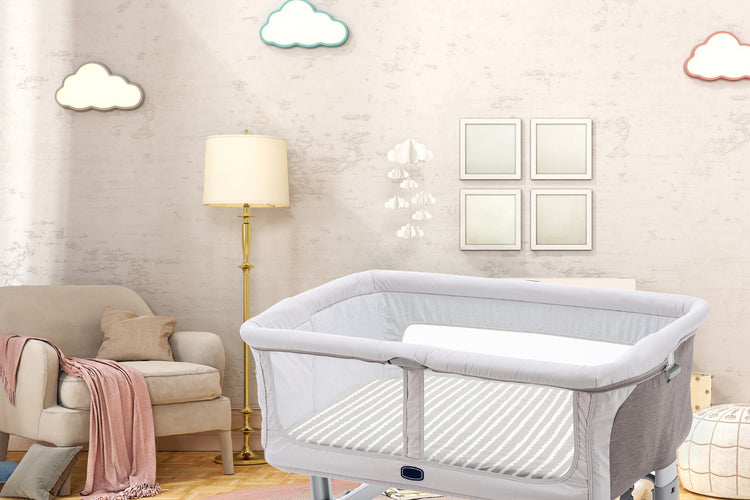 Bassinet sheet , 5 pack grey