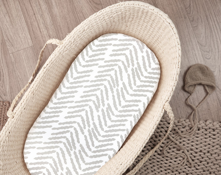 Bassinet sheet , 5 pack grey