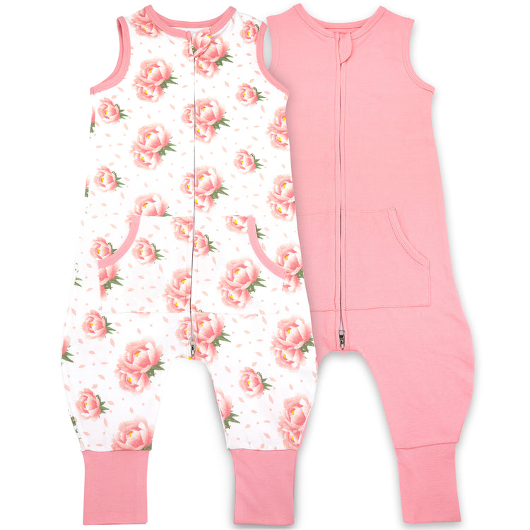 Baby Sleep Sack, 0.5 TOG Sleep Sack Baby Wearable Blanket, Toddler Baby Sleep Sack with Feet, Sleeveless Breathable Sleep Sacks for Baby Girls