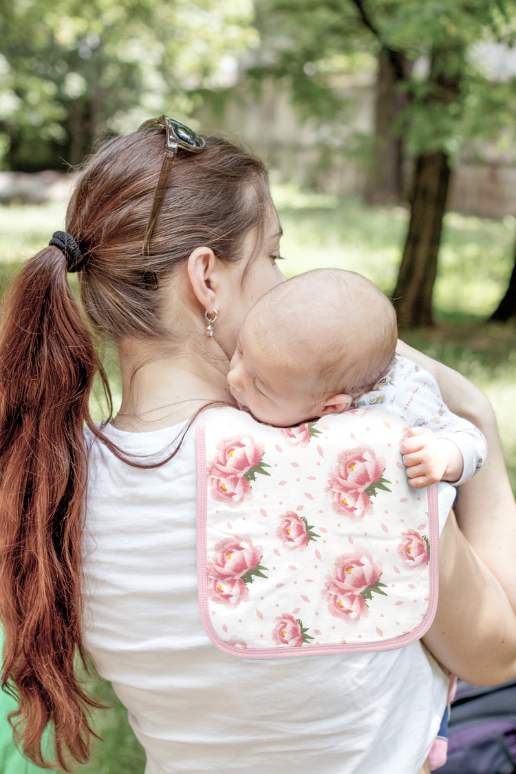 Baby Burp Cloths - 7 Pack Triple Layered - Top and Bottom 100% Cotton and Middle Layer 100% Polyester Fleece - Absorbent Burping Cloth Extra Absorbent Baby Burp Cloth Extra Soft for Girls