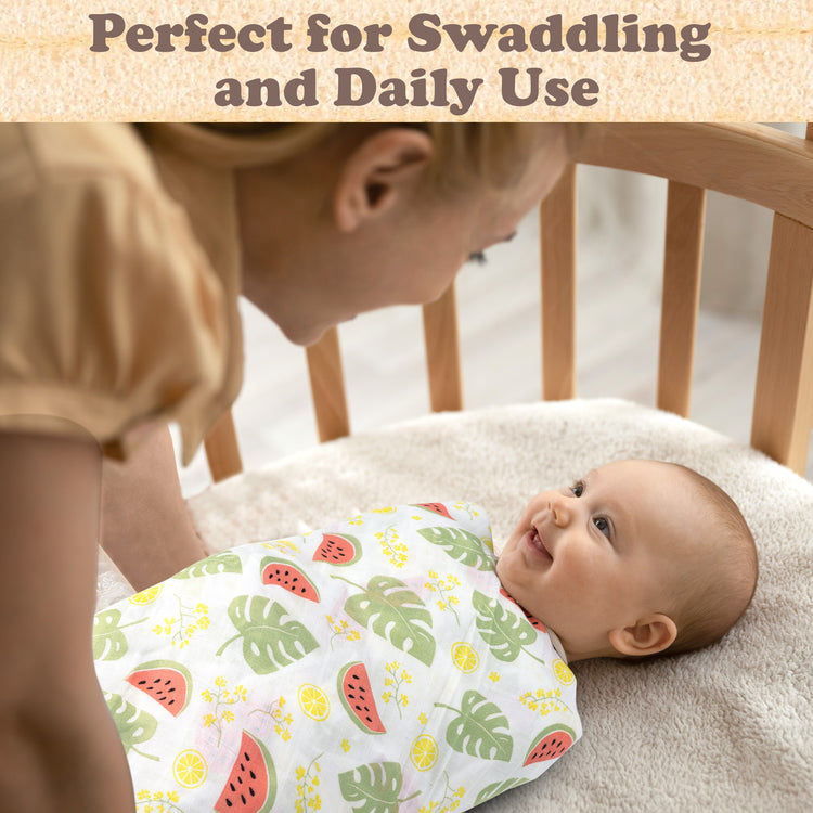 Muslin Swaddle Blankets for Newborn, 3 Pack Receiving Blanket, Muslin Blanket Swaddles Wrap for Boys Girls, Baby Essentials, 47x47 Inches Large Size, 100% Cotton