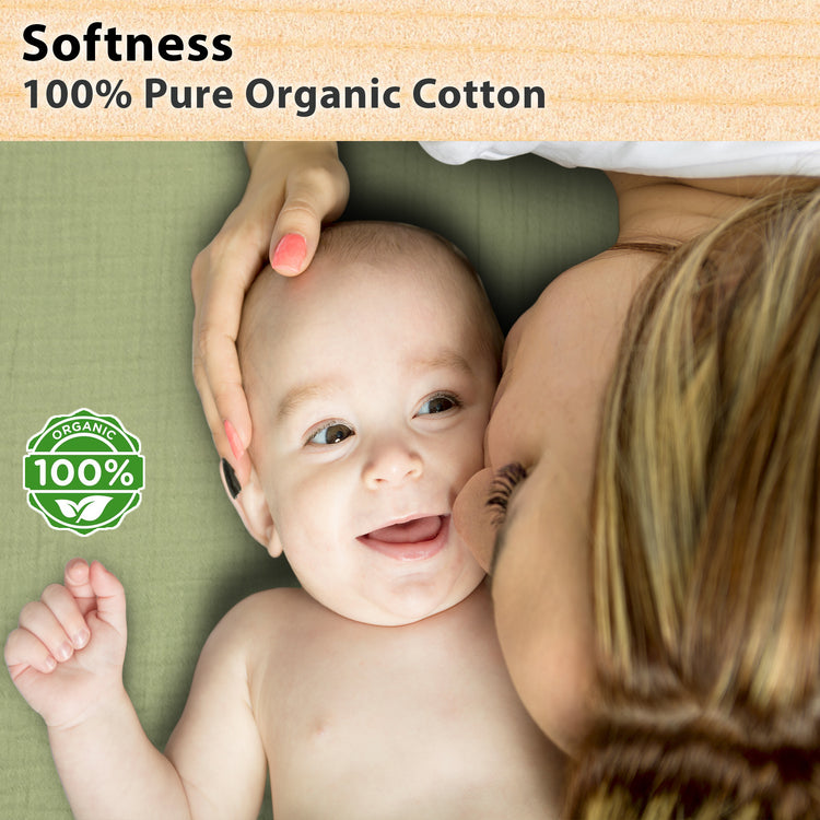 Bublo Baby Muslin Bassinet Sheet Set for Boy & Girl – 3 Pack Organic Cotton Universal Fitted Sheets (32×16×4 / 33×20×4 in)