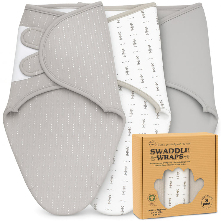 Bublo Baby Organic Cotton Swaddle for Newborns (0–3 Months) – Soft Velcro Swaddle Sack for Baby Boys & Girls