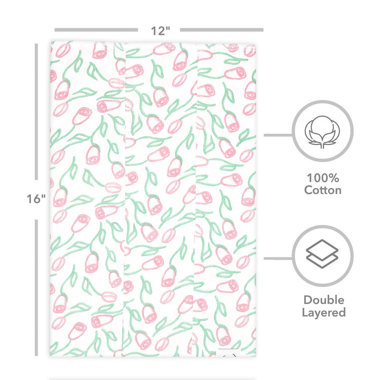 Baby Burp Cloths - 6 Pack Large 100% Cotton - Washcloths Double Layered Absorbent Burping Cloth Extra Absorbent Baby Burp Cloth Extra Soft for Boys and Girls