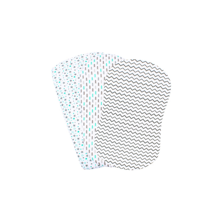 Bublo Baby Bassinet Sheet Set for Boy and Girl, 3 Pack, Universal Fitted for Oval, Hourglass & Rectangle Bassinet Mattress, Fitted Sheets Size 32 x 16 x 4 Inches, Aqua