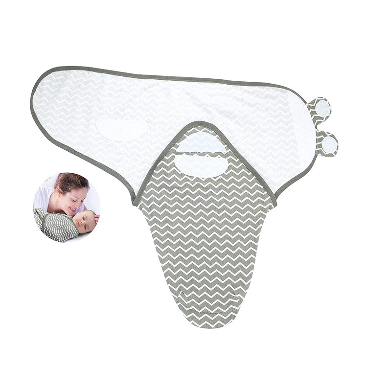 Bublo Baby Swaddle Blanket Boy Girl, 3 Pack Large Size Newborn Swaddles 3-6 Month, Infant Adjustable Swaddling Sleep Sack, Grey