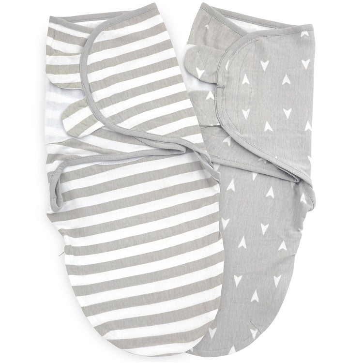 Bublo Baby Swaddle Blanket Boy Girl, 3 Pack Large Size Newborn Swaddles Small (0-3 Months), Infant Adjustable Swaddling Sleep, Grey