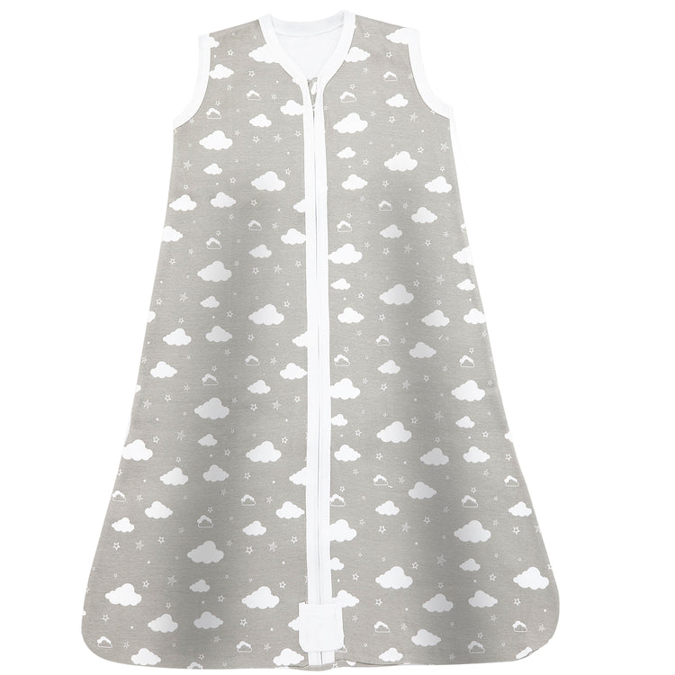 Bublo Baby Wearable Blanket, Cotton Sleep Sacks for 6-12 Months, 2 Pack Unisex Sleeping Bag Sack, Small Size, 2-Way Zipper, 0.5 Tog Breathable Cotton, Grey