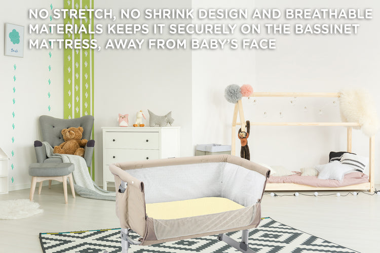 Bublo Baby Bassinet Sheet Set for Boy and Girl, 3 Pack, Universal Fitted for Oval, Hourglass & Rectangle Bassinet Mattress, Fitted Sheets Size 32 x 16 x 4 Inches Grey in one Size