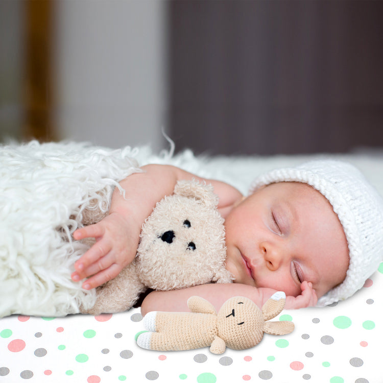 Bublo Baby Bassinet Sheet Set for Boy and Girl, 3 Pack, Universal Fitted for Oval, Hourglass & Rectangle Bassinet Mattress, Fitted Sheets Size 32 x 16 x 4 Inches, Pink Hearts