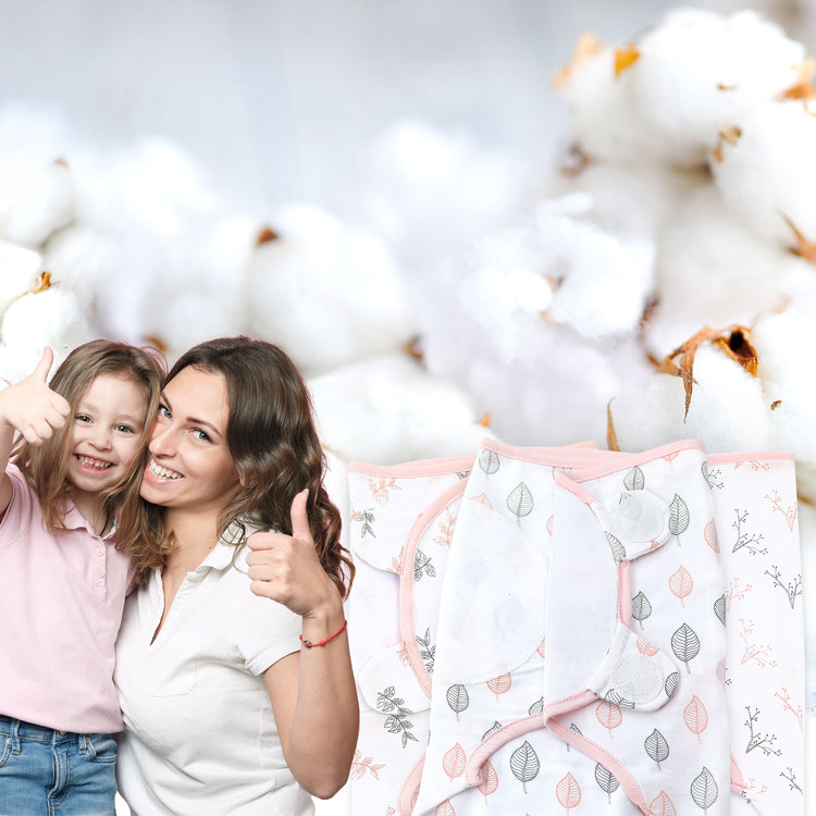 Bublo Baby Swaddle Blanket Boy Girl, 3 Pack Small-Medium Size Newborn Swaddles 0-3 Month, Infant Adjustable Swaddling Sleep Sack, Soft Pink