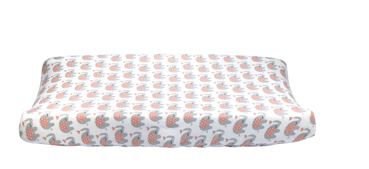 Bublo Baby Changing Pad Cover Sheets Set, 2 Pack, Universal Fitted Changing Table Covers for Boys and Girls, Comfortable Cozy Cradle Sheets, Breathable Soft Jersey Cotton, Fitted 32x15x5 Inches Pads, Coral