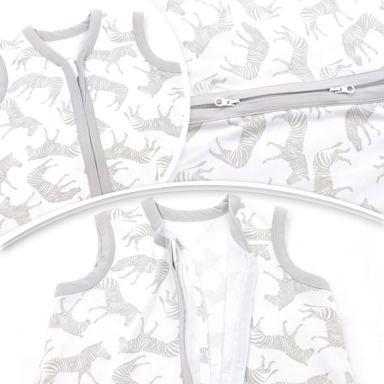 Baby Baby Wearable Blanket, Cotton Sleep Sacks for 6-12 Months, 2 Pack Unisex Sleeping Bag Sack, Medium Size, 2-Way Zipper, 0.5 Tog Breathable Cotton