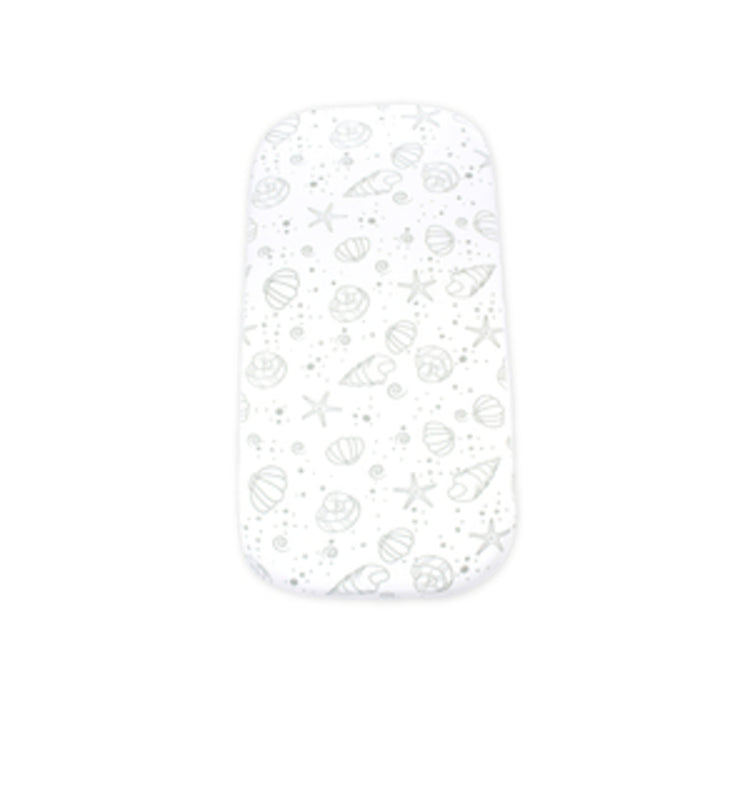 Bublo Baby Bassinet Sheet Set for Boy and Girl, 3 Pack, Universal Fitted for Oval, Hourglass & Rectangle Bassinet Mattress, Fitted Sheets Size 32 x 16 x 4 Inches, Grey-White