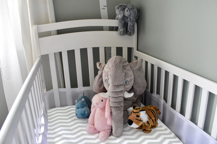 Bublo Baby Bassinet Sheet Set for Boy and Girl, 3 Pack, Universal Fitted for Oval, Hourglass & Rectangle Bassinet Mattress, Fitted Sheets Size 32 x 16 x 4 Inches, Grey