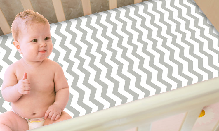 Bubo Baby Pack and Play Fitted Sheet, Portable Pack N Plays Mini Crib Sheets, 2 Pack Play Sheets, 100% Jersey Cotton Playard Sheets, Grey